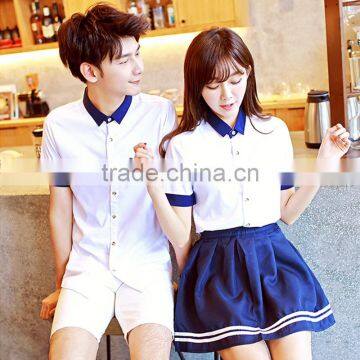 Unisex Design Korean High School Uniforms White Shirt photo-2