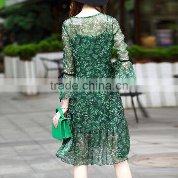 Feeling Girl Dress African Print Designs Pakistani Chiffon Dress photo-4