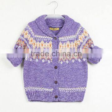 Spring Winter Little Grils Sweater Kids Knitted Sweater With Button Children Knit Pullover Sweaters photo-3