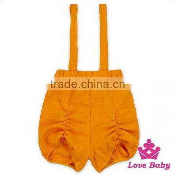 Fashion Soft Cotton Children Solid Color Short Hot Baby Ruffler Pants photo-3