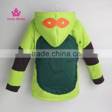 In stock boys Mutant Ninja Turtles new arrival high quality children coat with hoodies LBF2015121502