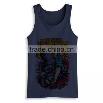 OEM ODM Fancy Design Bodybuilding Slim Fit Cotton Wholesale Gym Tank Top Men photo-5