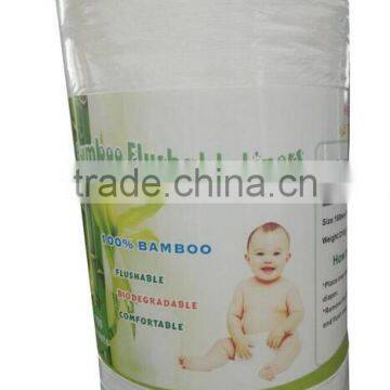 Baby Disposable Diaper Liner Biodegrable Flushable Wholesale Organic Bamboo photo-2