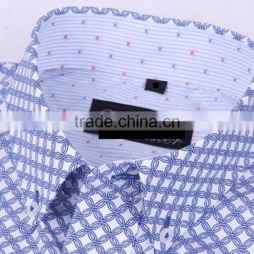 2017 Customized Printing Men's Long Sleeve Shirt With Contrast Collar and Cuff photo-4