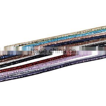 Blue Silvery Round PU Leather Rope for Women photo-2