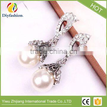 Fashion Diamond Pearl Drop Shape Earring for Women photo-6