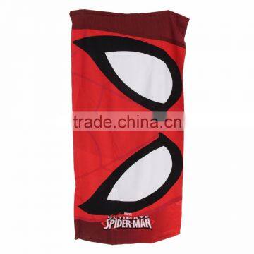 spider-man pattern cartoon microfiber suede kids beach towel