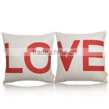 Decorative Polyester pillow Print Cushion Cover On Checkout