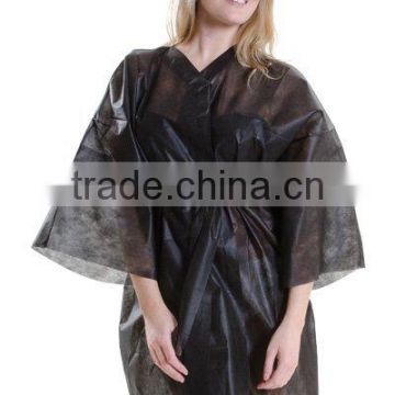 Disposable kimono dress for personal care with belt