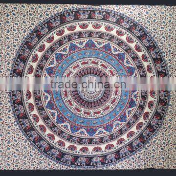 Indian Mandala Cotton Tapestry