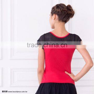 Women Coolmax Mesh Front Gathered Tee Fitness Clothing photo-2