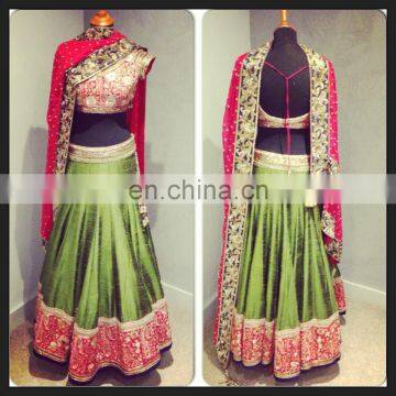 Indian Designer Green Lehenga Choli 2017