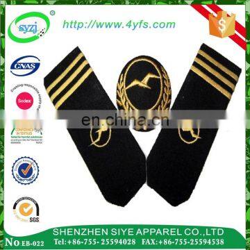 Customized hand embroidery bullion wire epaulettes