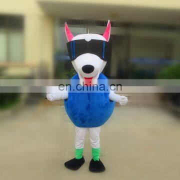 2017 popular OEM service animal adult glasses dog mascot costume