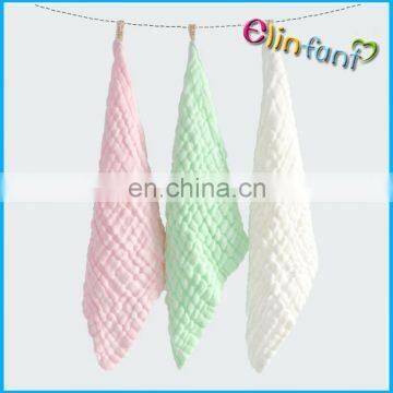 Elinfant wholesale baby 100% cotton bamboo washcloth soft baby face towel