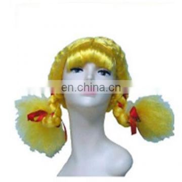 MCW-0394 Party Masquerade synthetic short women Hot straight yellow braids wig