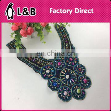 Handmade Embroidered Neckline with bead Wholesale Decorative Neck