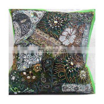 Indian Hand Patchwork Throw Pillow cover Cushion Cover 17'' Embroidered Beaded Ethnic Vintage Cushion Covers cases decorative