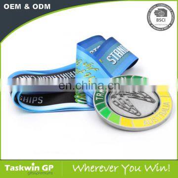 Custom Shape Medals With Soft Enamel Proess , Sublimation Printing Ribbon photo-6