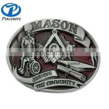 Custom 3D Metal masonic belt buckles