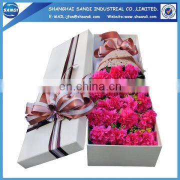 Full color printed custom paper flower gift box