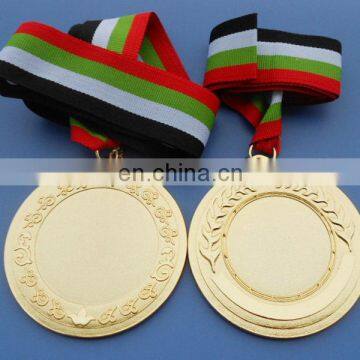 Medal Hanging Ribbon Medallion 2.5 inches Blank Gold Medals Custom