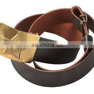 USSR Russian Soviet Army Military Soldier Belt Leather Imitation Brass Buckle