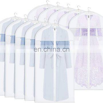 Hot Sale Moth Proof White Breathable Clear Transparent Suit Cover Storage Bags for Suit Dance Clothes