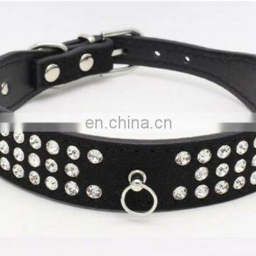 Three Rows Diamonds Pet Collar Leash Training Dog Pulling Rope Pet Neck Chain Pet Supplies photo-3