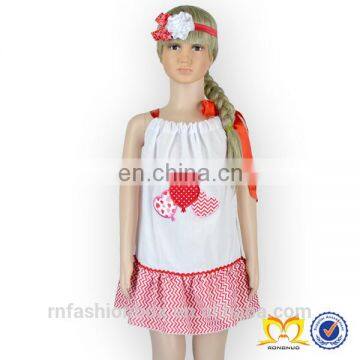 2019 Valentines Heart Shape Cotton Kid Dress Pillowcase Hand Embroidery Designs for Baby Dress Baby Dress Pictures photo-2