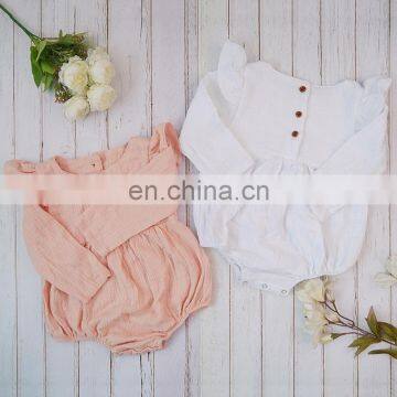 2020 Ins Autumn Full Sleeves Ruffles Baby Girls Bodysuits