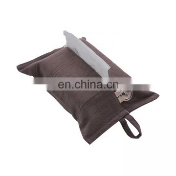 Original design daily necessities pure color 100% cotton fabric home using car tissue bag cover