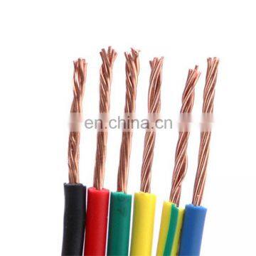 China manufacturer BV/BVR cable single hard core house wire used electric heating wire cable