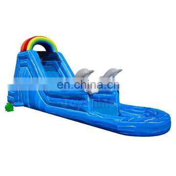 Blue Dolphin Water Slides Kids Inflatable Slide And Pool