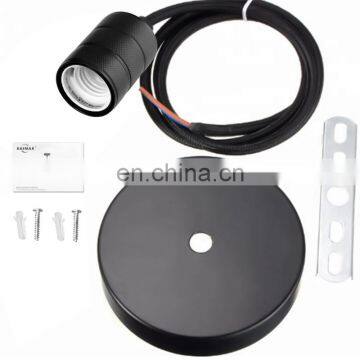 Ceiling Textile Cord E27 Pendant Light Fitting for House Metal Light Fitting Kits photo-5