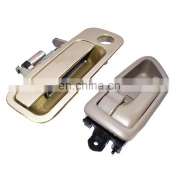 Front Left FL Beige Outside & Tan Inside Door Handle For Toyota Camry 97-01