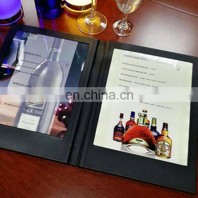 3 Pages Lighting Foldable Portable Battery Operated Acrylic Material Led Restaurant Menu photo-2