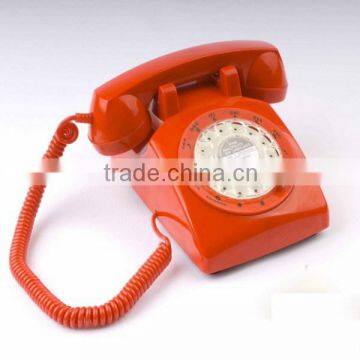 red blue white black pink rotary phone