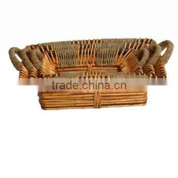 wicker storage tray