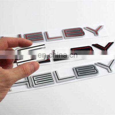 Plastic Shelby Letters Car Trunk Custom 3D Badge Emblem Sticker Name Plate Decal