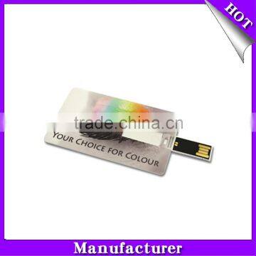 Besting selling credit card usb of 1gb 2gb 4gb 8gb 16gb 32gb 64gb capacity and free shipping