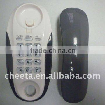 Black ABS Slim Telephone Wall Mounted Phone photo-3