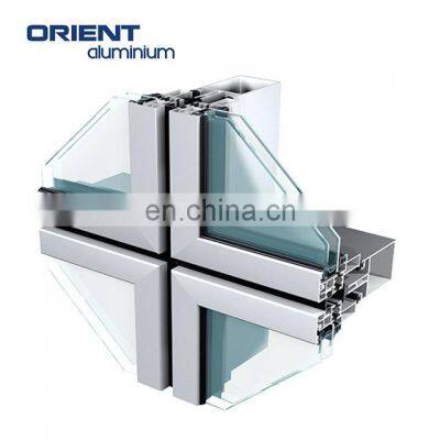 Outdoor Powder Coated Aluminum Glass Facade Panel Profiles for Sale photo-3