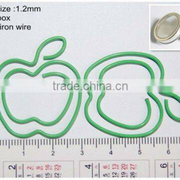 Promotional apple paper clips tin box