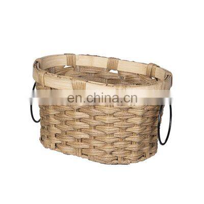 K&B kitchen vegetable storage oval basket wicker open small weave storage basket