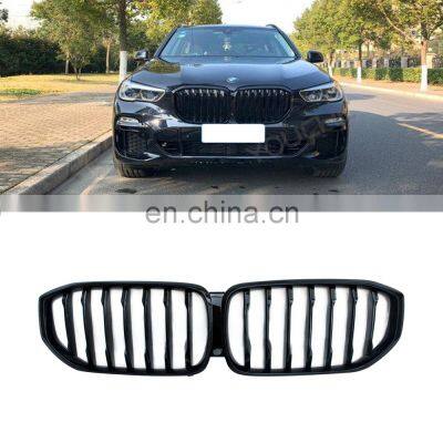 ABS plastic gloss black double line front kidney grille for BMW New X5 G05 X5M G05 2019 2020