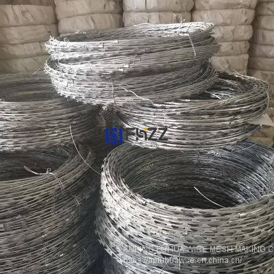 High Security Steel Blade Wire 450mm BTO-22 Galvanized Blade Wire Concertina Razor Barbed Wire photo-3