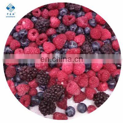 Sinocharm Fresh Taste IQF Frozen Mix Berries Strawberry Raspberry Blackberry Blueberry With High Quality