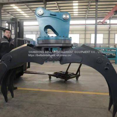 High Strength Hydraulic Wood Rotating Grapple For Excavator