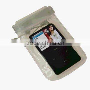 PVC mobile phone float pouch with earphone for mp5 beach dry bag for summer sports